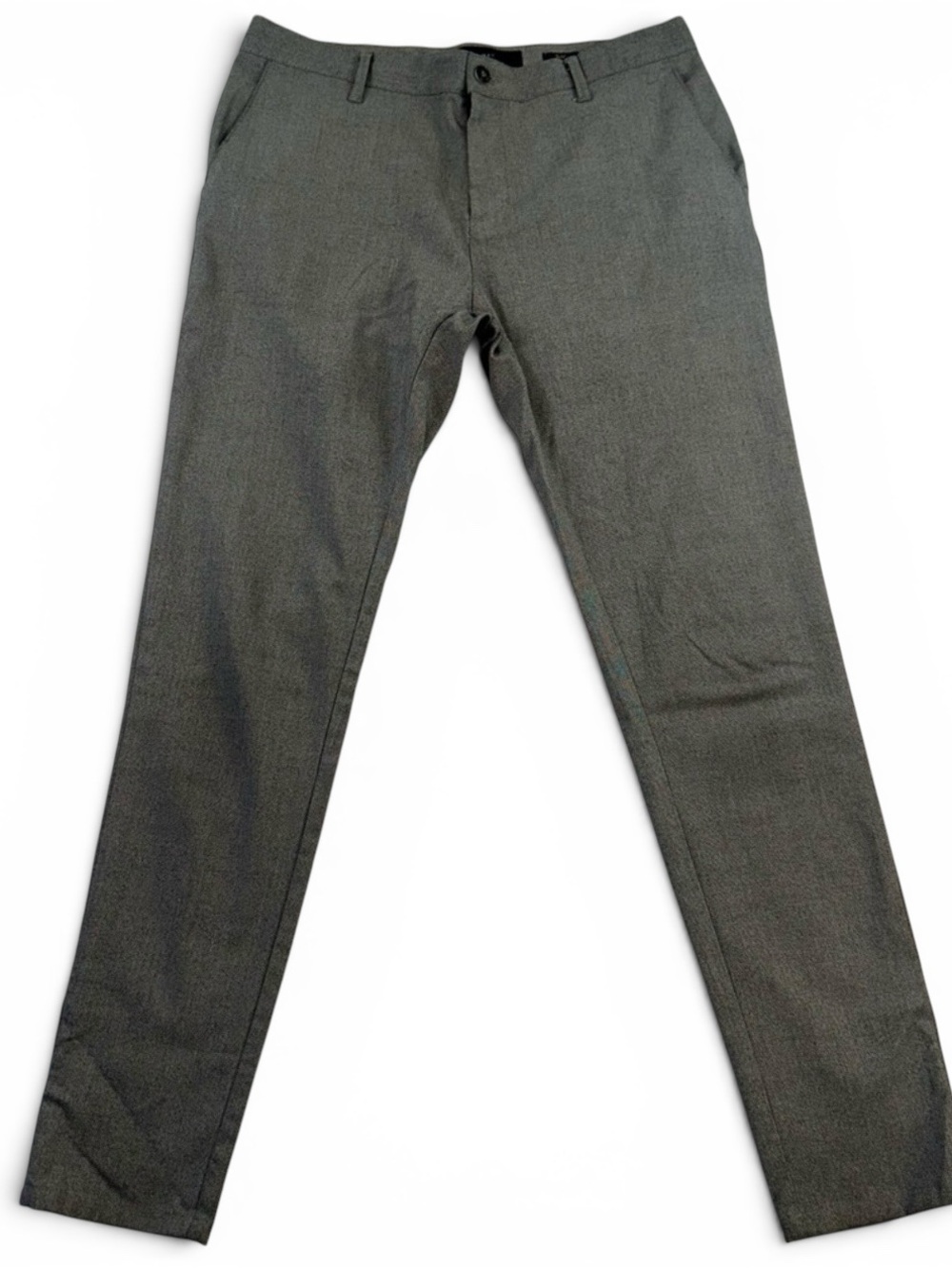 Zara Man Gold Grey Textured Slim Fit Trousers Dress Pants Mens
32x31